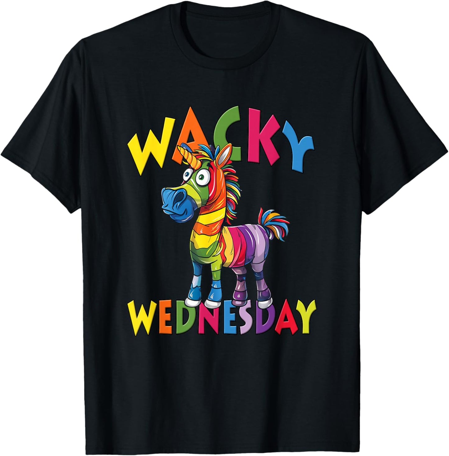 Wacky Wednesday Kids and Teachers | Mismatch Day Spirit Week T-Shirt - T-Shirt | Black