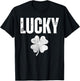 Lucky Shamrock and Lucky Fucker Shamrock T-Shirt - T-Shirt | Black
