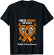 Women's I Wear Orange for Myself Multiple Sclerosis Awareness Heart V-Neck T-Shirt - T-Shirt | Black
