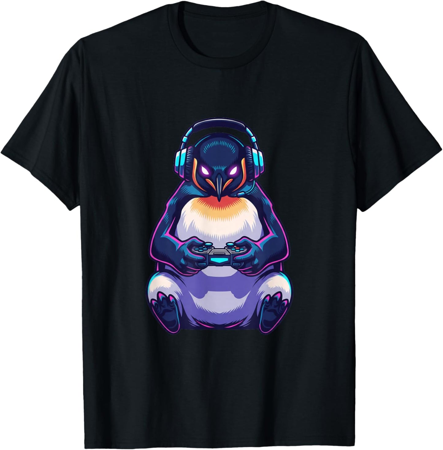 Penguin Funny Video Games Penguin T-Shirt - T-Shirt | Black