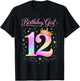 12th Birthday for Girls Twelve 12 Year Old T-Shirt - T-Shirt | Black