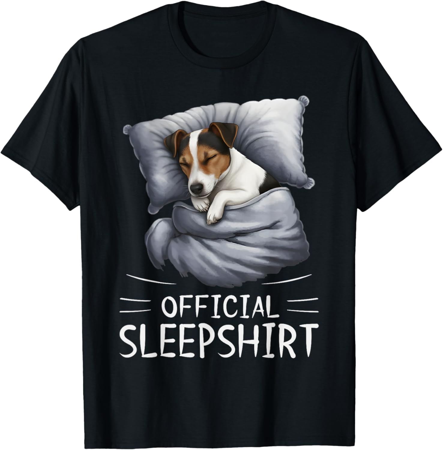 Jack Russell Terrier Official Sleepshirt Pajamas Nightgown T-Shirt - T-Shirt | Black