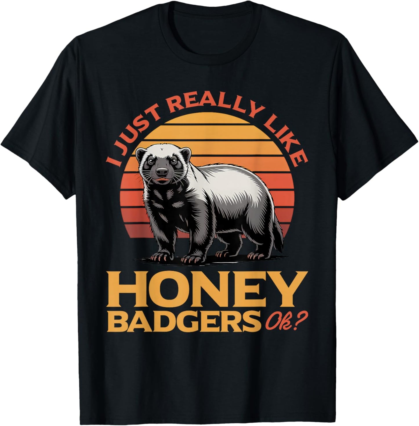 Funny Honey Badger T-Shirt - T-Shirt | Black
