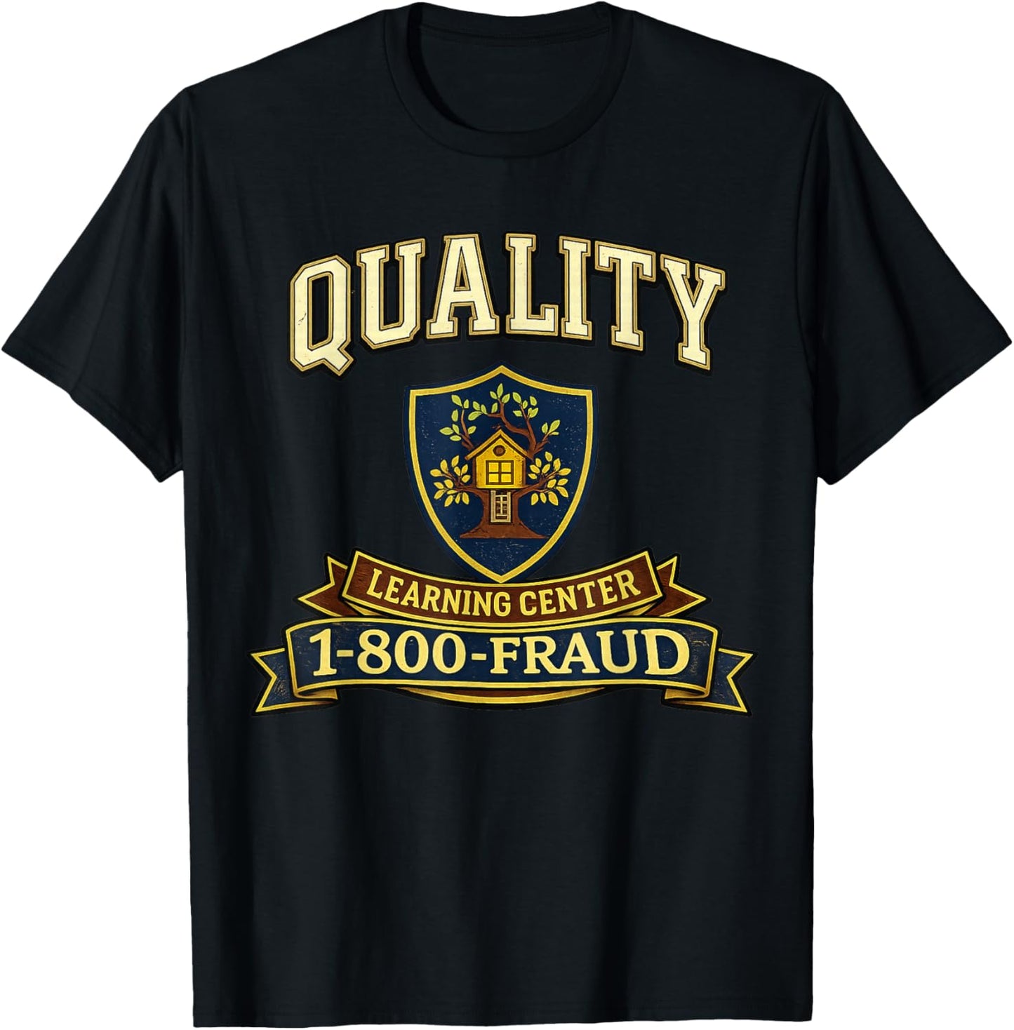 Retro Funny Sarcastic Quality Learning Center School Quote T-Shirt - T-Shirt | Black