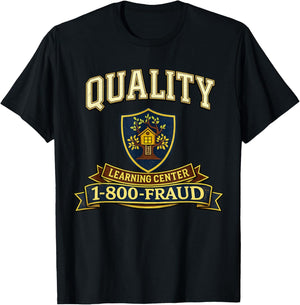 Retro Funny Sarcastic Quality Learning Center School Quote T-Shirt - T-Shirt | Black