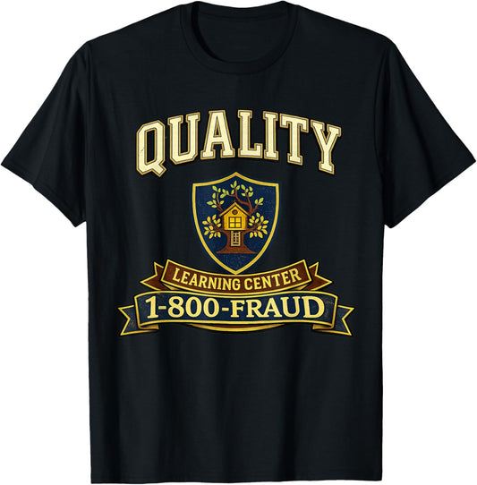 Retro Funny Sarcastic Quality Learning Center School Quote T-Shirt - T-Shirt | Black