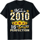 16 Year Old Made in 2010 Sunflower 16th Birthday Girl T-Shirt - T-Shirt | Black
