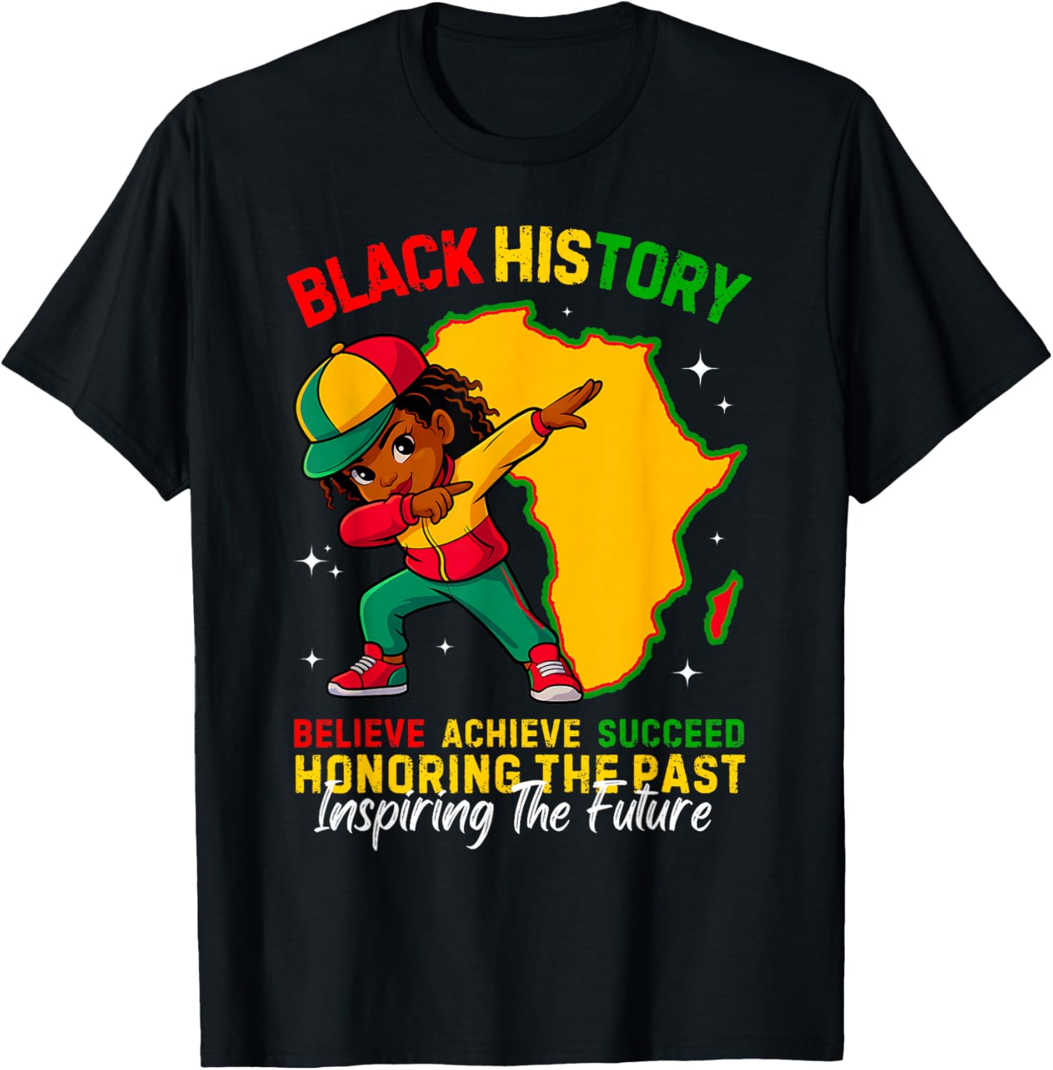 Black History Month African American Girls Kids Melanin T-Shirt - T-Shirt | Black