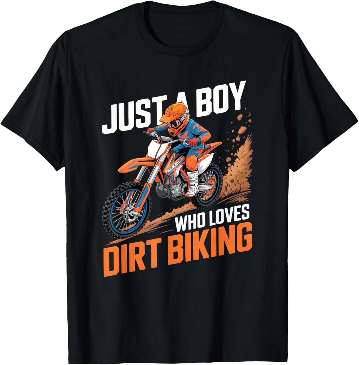 Boys Dirt Biking T-Shirt - T-Shirt | Black