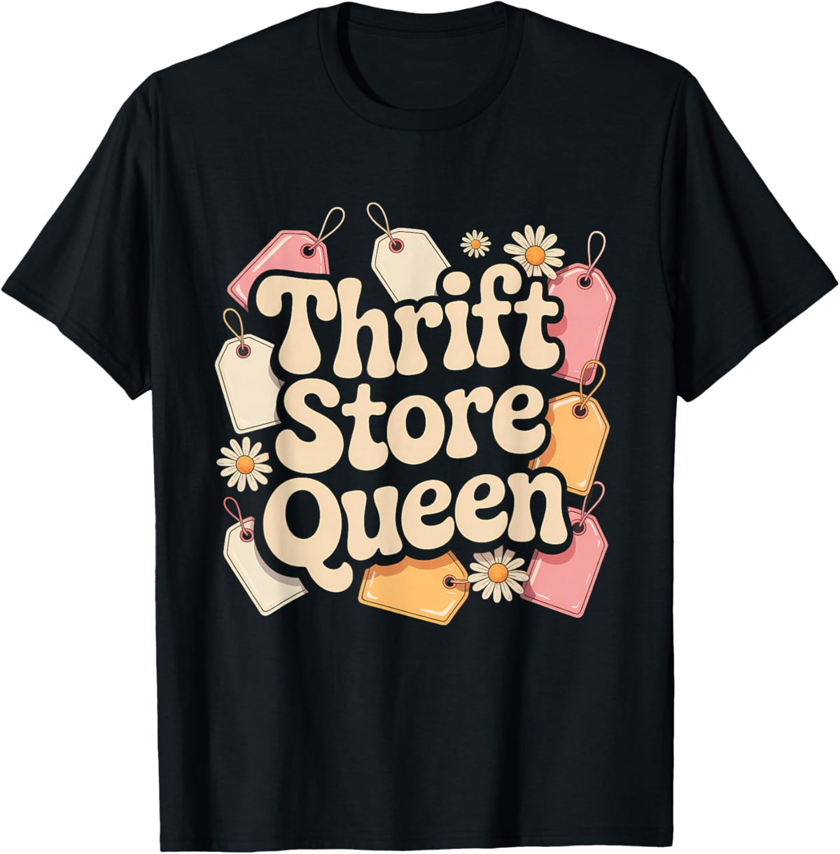 Thrift Store Queen Thrifting T-Shirt - T-Shirt | Black