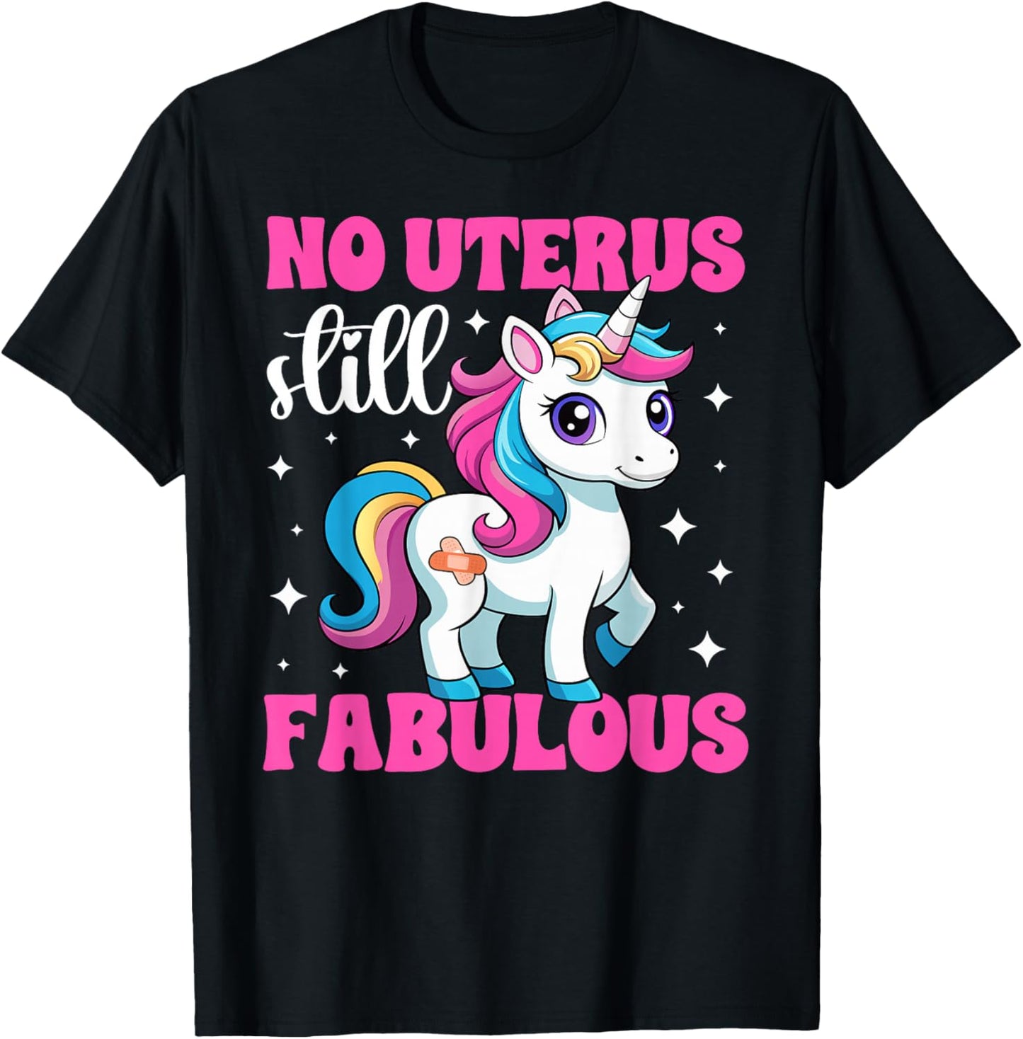 No Uterus Post Hysterectomy Recovery Uterus Removal T-Shirt - T-Shirt | Black