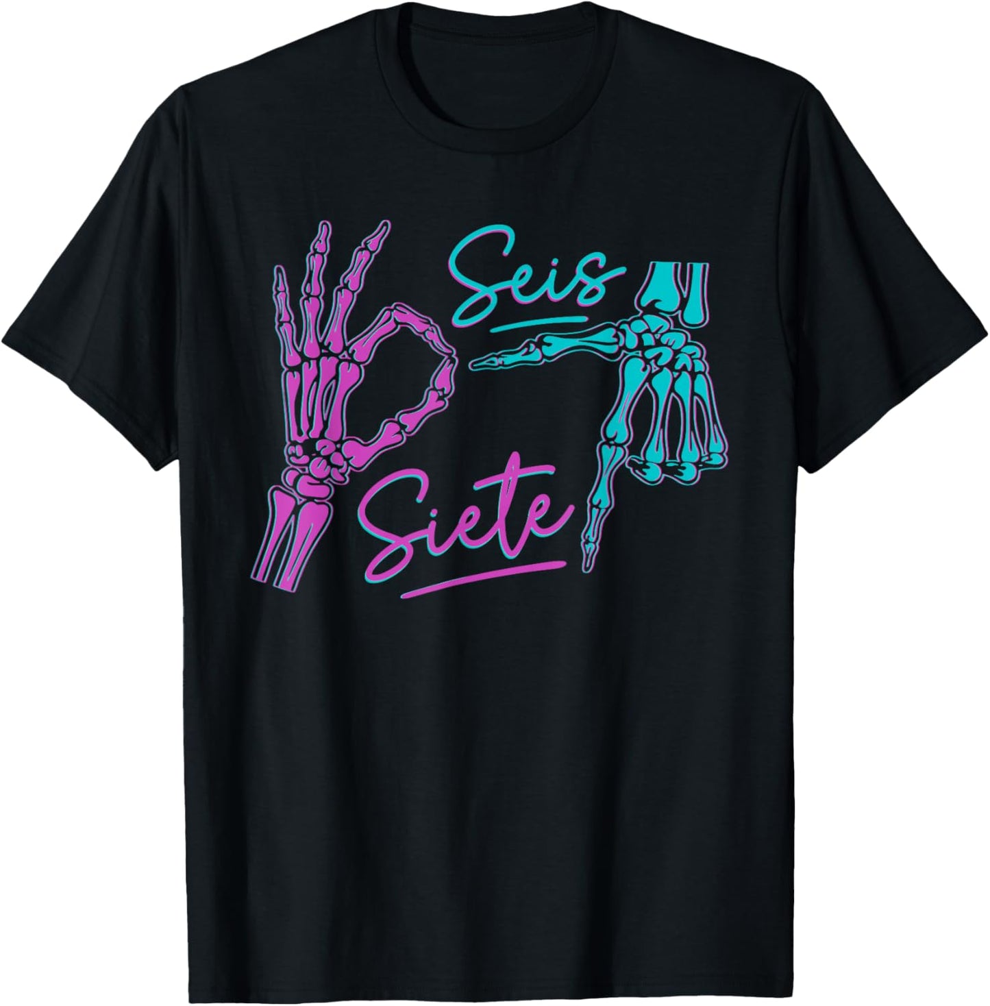 67 67 Six Seven Spanish T-Shirt - T-Shirt | Black