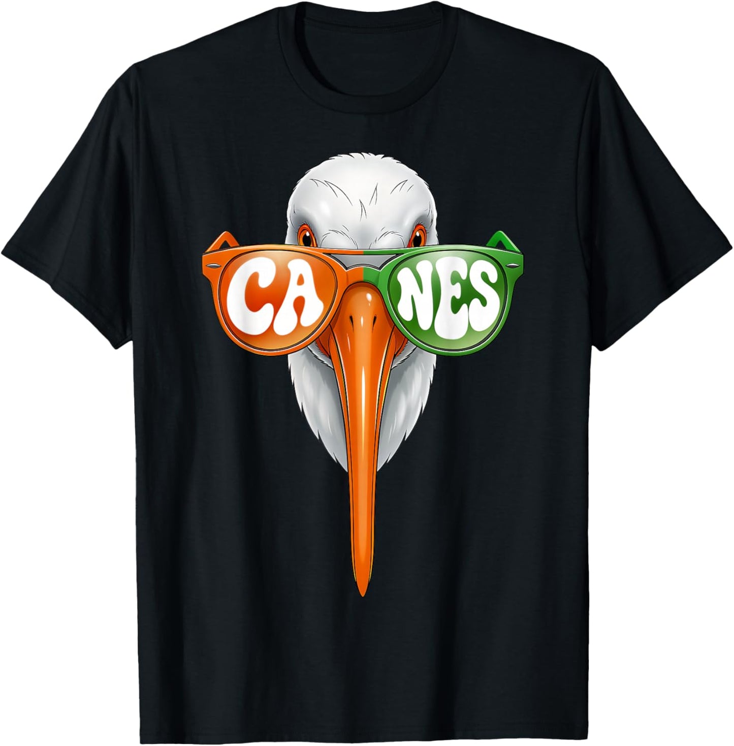 American White Ibis with Sunglasses Women Kids T-Shirt - T-Shirt | Black