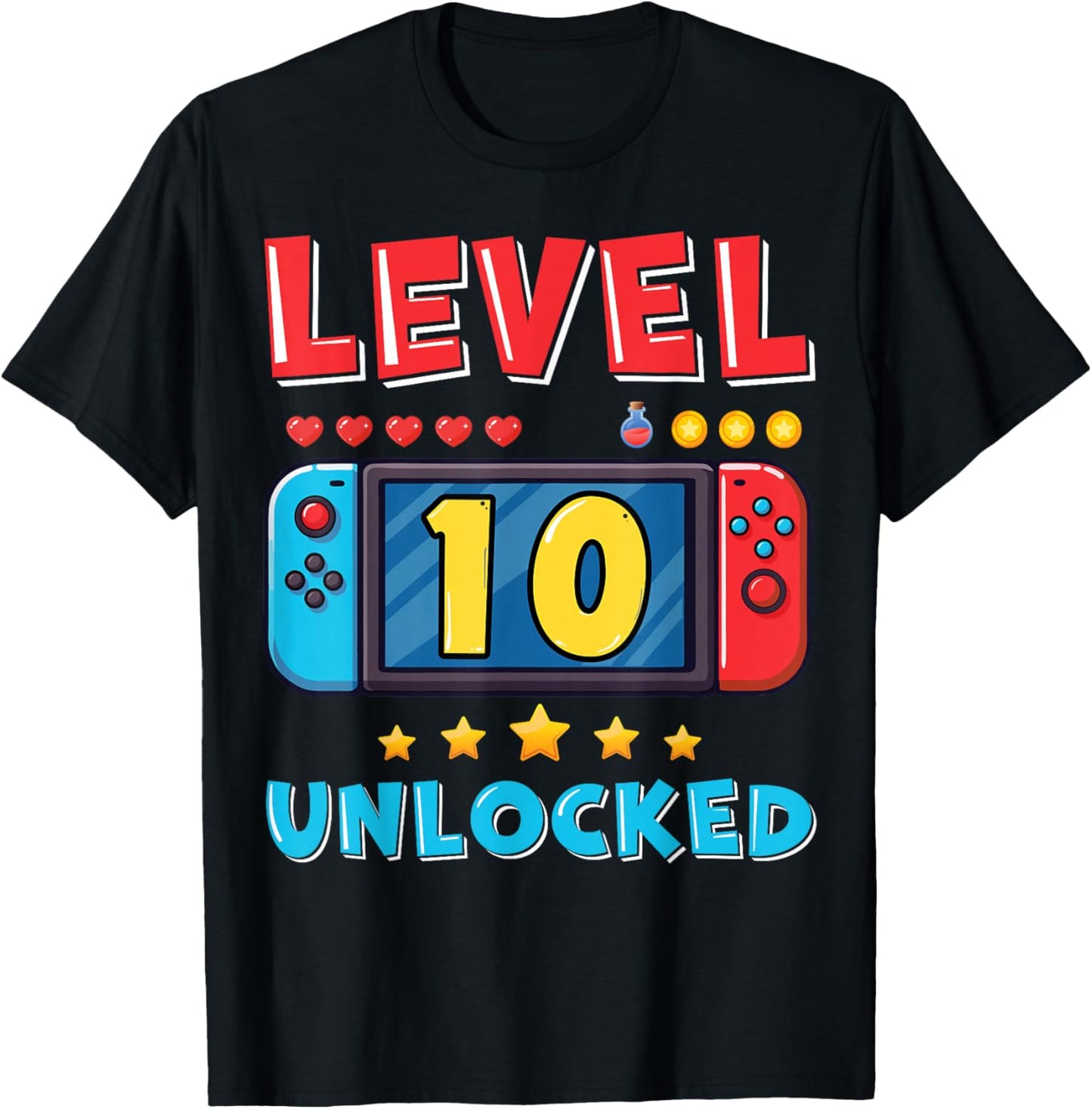10 Year Old Bday Decorations Son Boy 10yr 10th Birthday T-Shirt - T-Shirt | Black