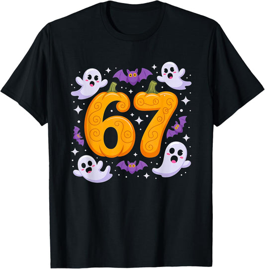 Six Seven Meme 6 7 Halloween Costume Couple T-Shirt - T-Shirt | Black