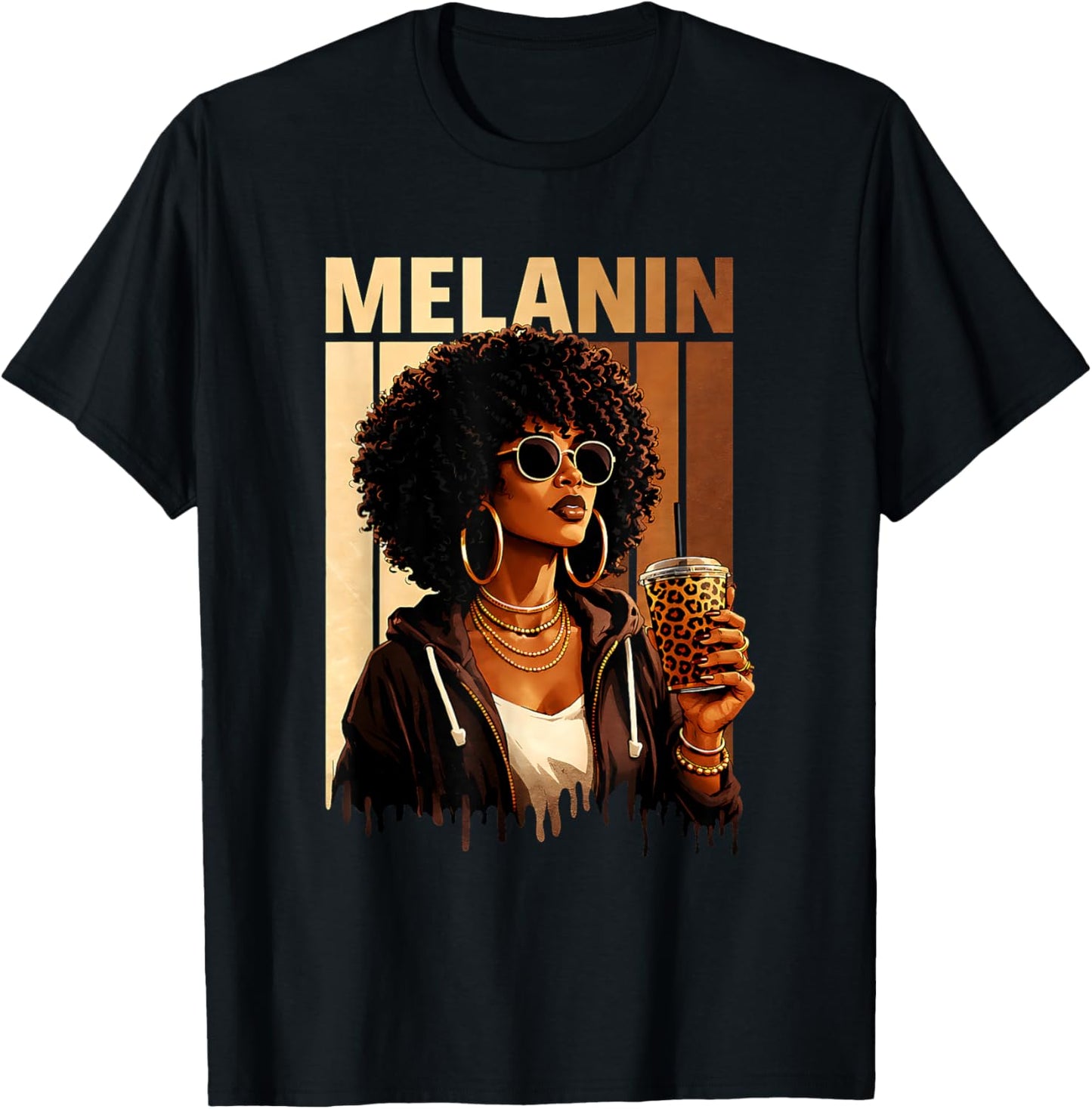 Black History Pride Queen Dope Blessed Afrocentric Melanin T-Shirt - T-Shirt | Black