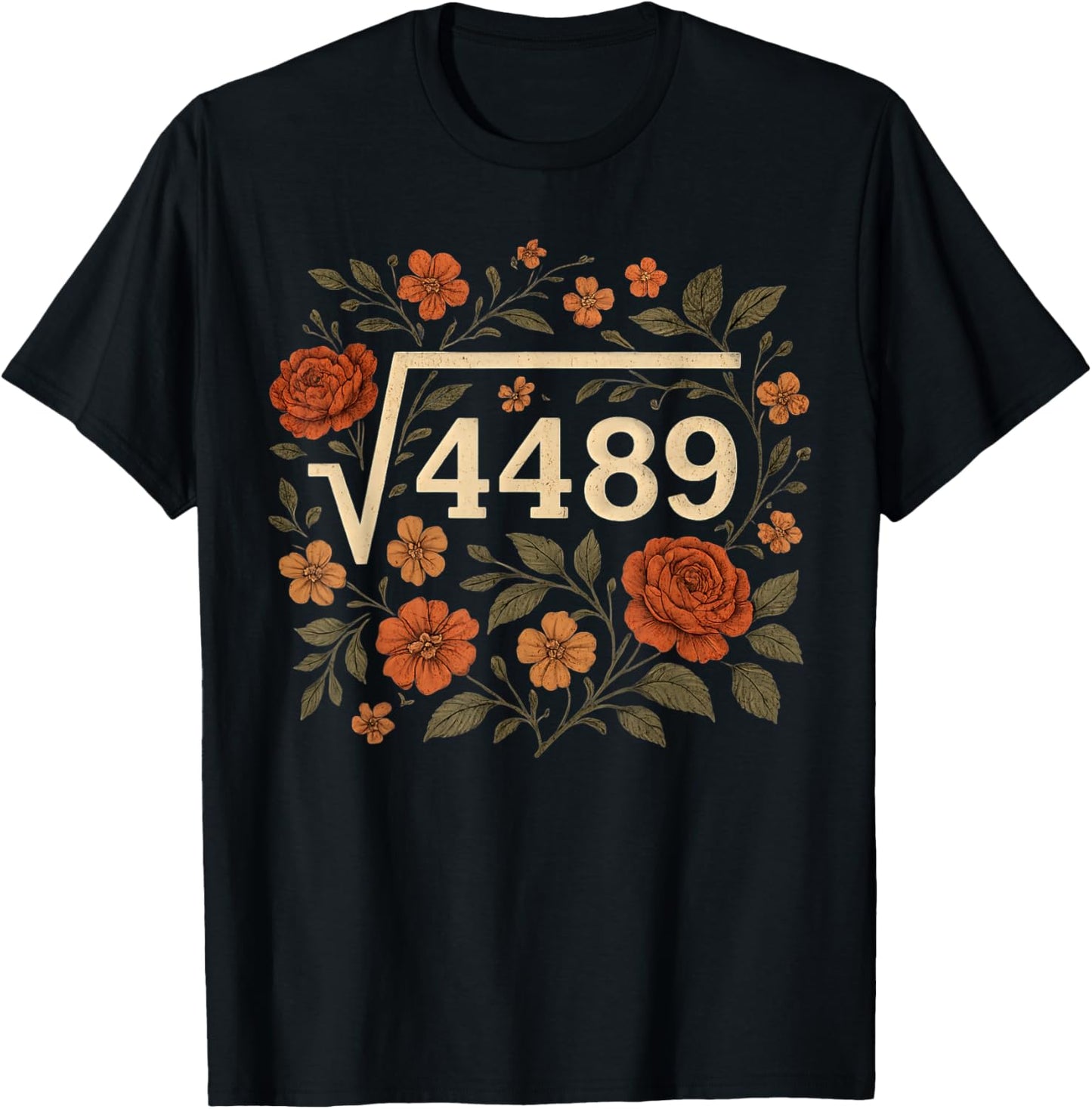 Funny Square Root 4489 67 Funny Meme Saying 6 7 Math T-Shirt - T-Shirt | Black