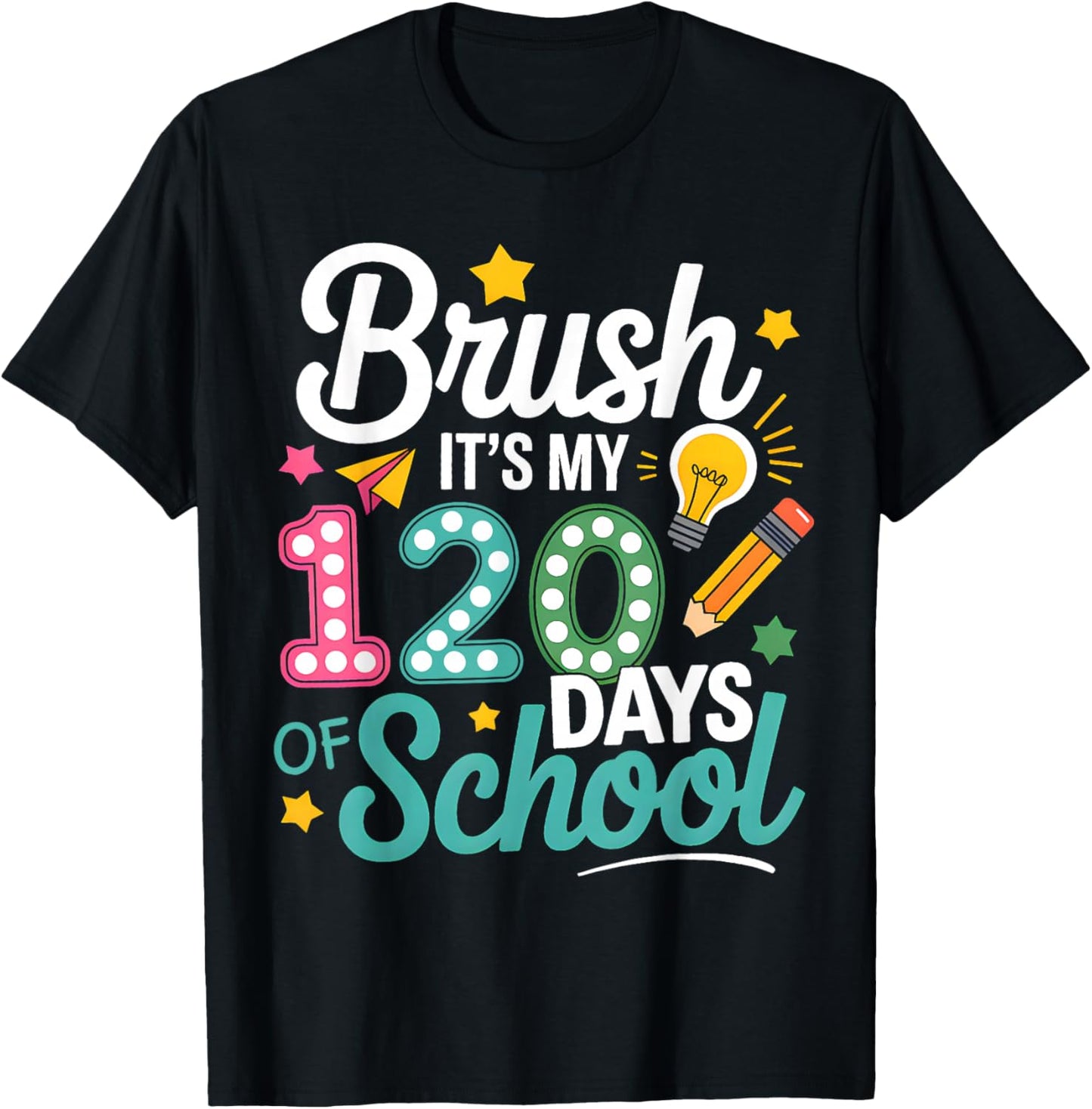 Bruh Its My 120 Days of School Kids Boys 120th Day Teachers T-Shirt - T-Shirt | Black