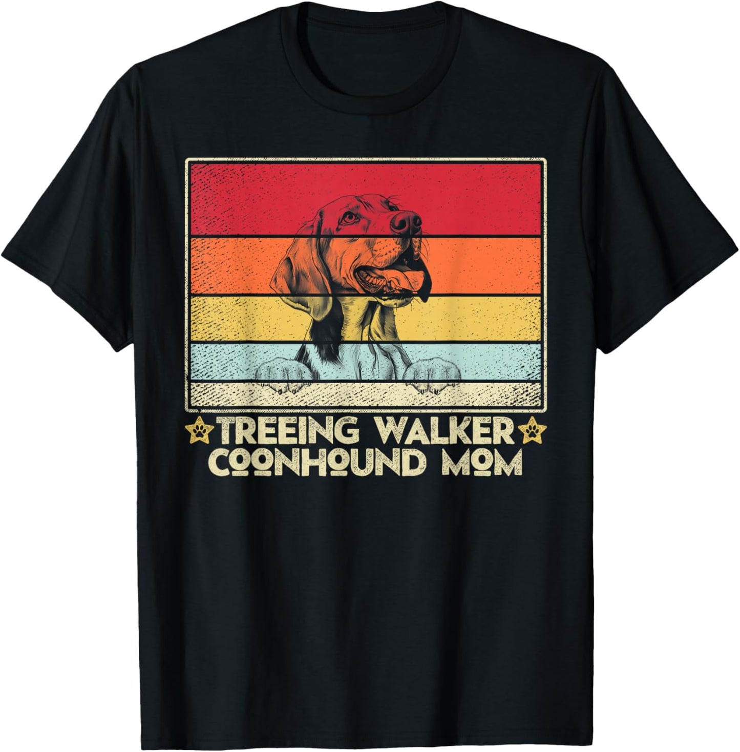 Treeing Walker Coonhound Mom Classic Retro Vintage Style T-Shirt - T-Shirt | Black