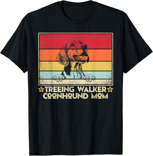 Treeing Walker Coonhound Mom Classic Retro Vintage Style T-Shirt - T-Shirt | Black