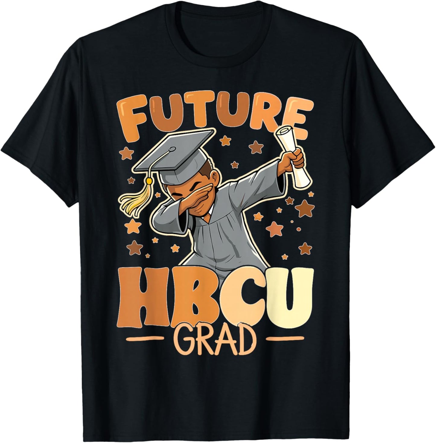 Future HBCU Grad Dabbing Boys College Graduation HBCU T-Shirt - T-Shirt | Black