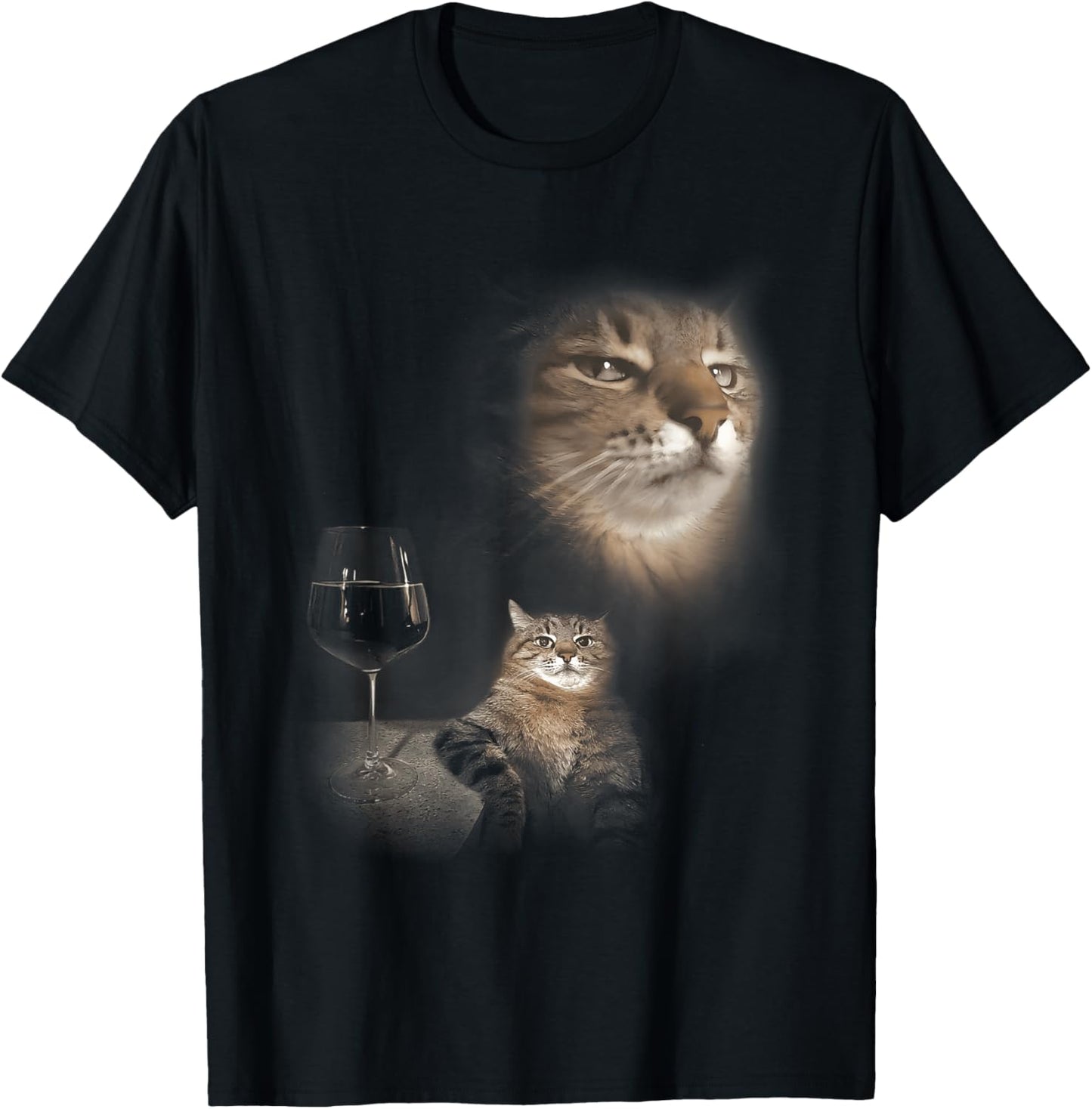 Cat Portrait Kitten Funny Sassy Cat Meme Stupid Brainrot T-Shirt - T-Shirt | Black