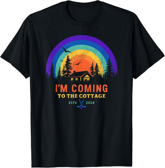 I'm Coming to The Cottage LGBTQ Colors Vintage T-Shirt - T-Shirt | Black