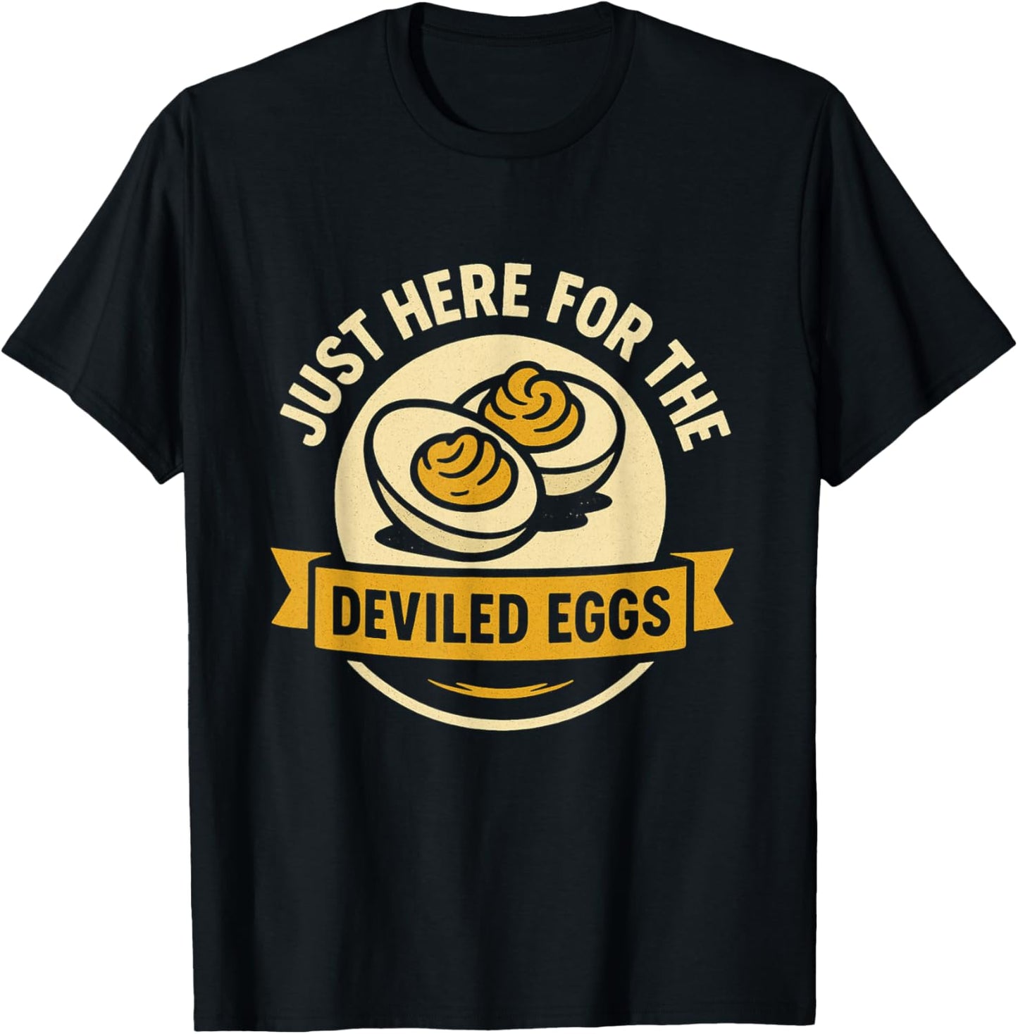 Funny Deviled Eggs Thanksgiving Food Humor T-Shirt - T-Shirt | Black