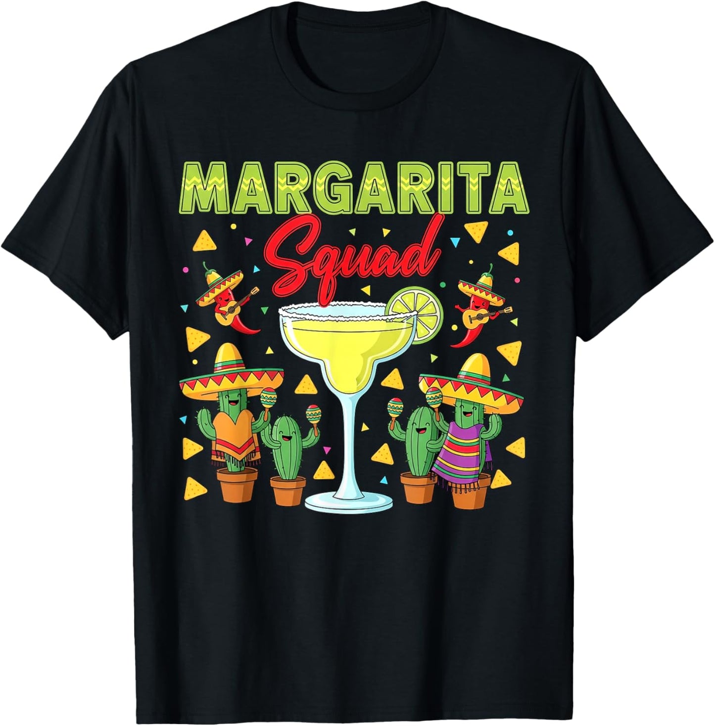Let's Fiesta Cinco De Mayo Margarita Squad Mexican Festival T-Shirt - T-Shirt | Black