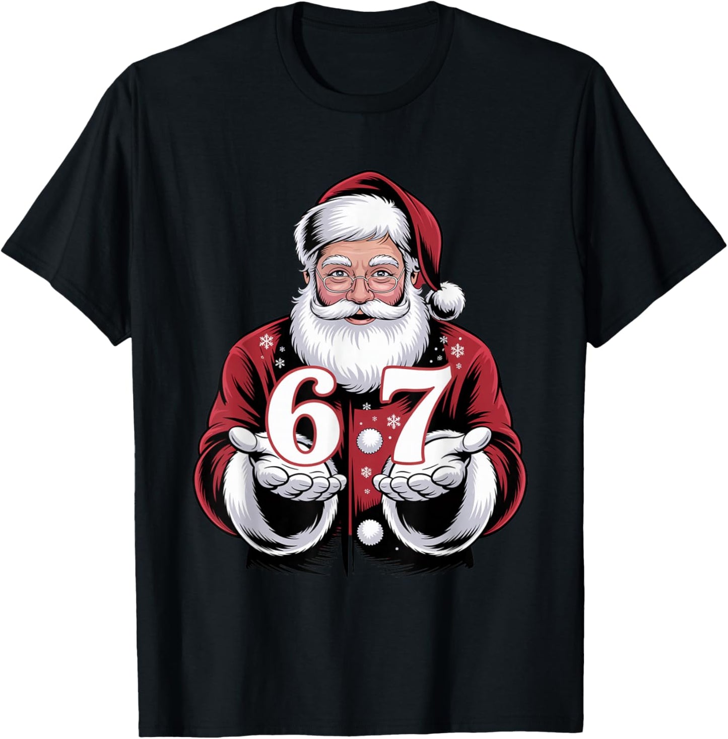 Christmas 67 Funny Xmas Six Seven Ugly Sweater 6-7 T-Shirt - T-Shirt | Black