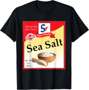 Sea Salt Condiment Costume Holiday Spice Family Men Women T-Shirt - T-Shirt | Black