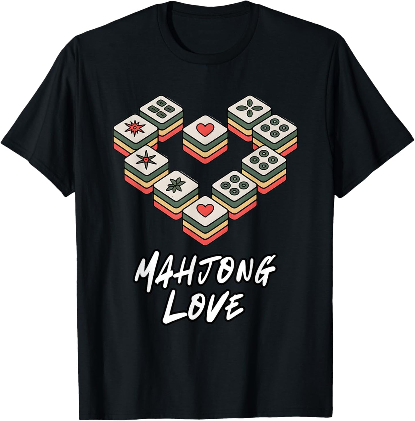 Funny Mahjong Love Chinese Game Player It's Mahjong Time T-Shirt - T-Shirt | Black