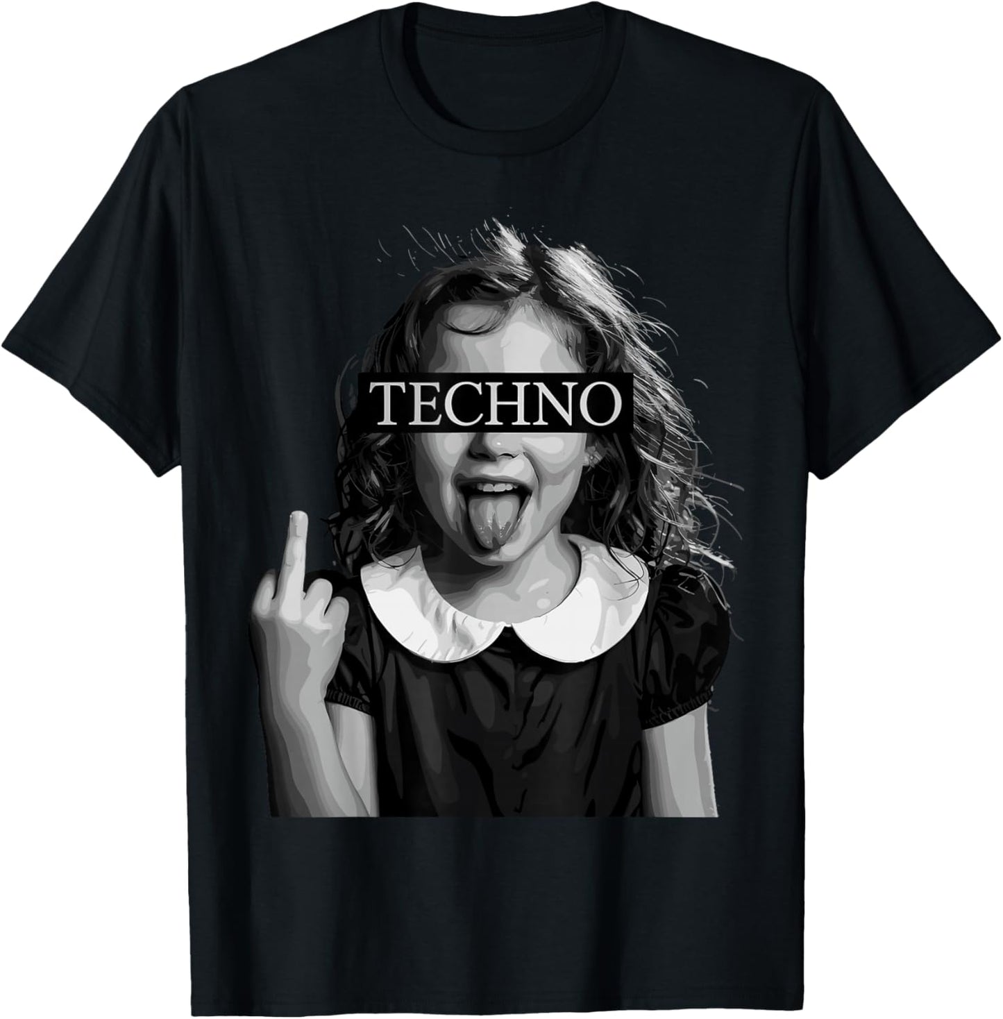 Vaporwave EDM Techno DJ Dance Rave Festival Funny T-Shirt - T-Shirt | Black
