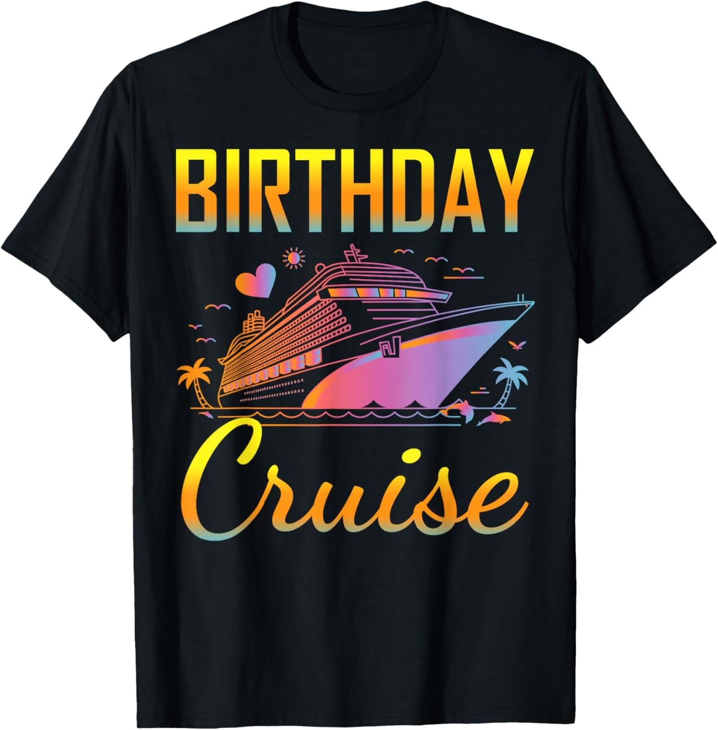 Family Birthday Cruise 2026 T-Shirt - T-Shirt | Black