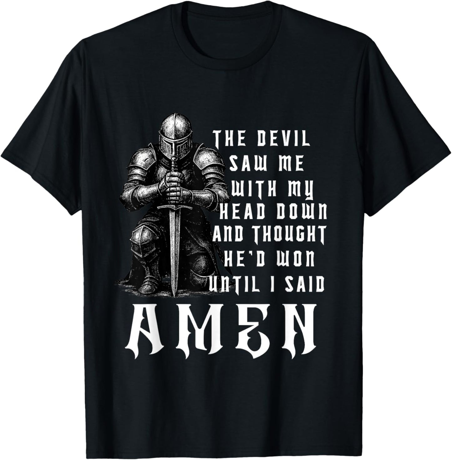 Christian Warrior Knight Templar Armor of God T-Shirt - T-Shirt | Black