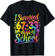 Kids 100th Day of School I Survived 67 Days of School Teacher T-Shirt - T-Shirt | Black