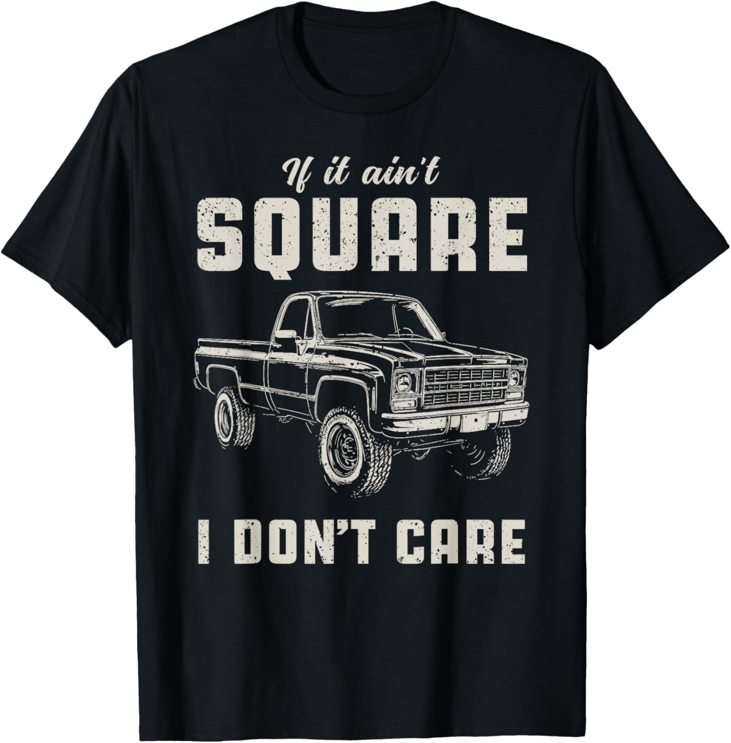Funny Squarebody Truck T-Shirt - T-Shirt | Black