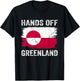 Hands Off Greenland Protest Greenland Flag Funny Men Women T-Shirt - T-Shirt | Black