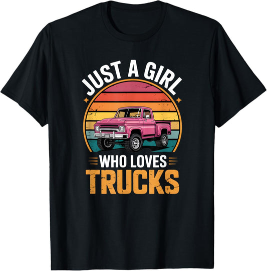 Girls Truck T-Shirt - T-Shirt | Black
