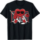 Valentines Day Heart Ice Hockey Goalie Men Boys Kids T-Shirt - T-Shirt | Black