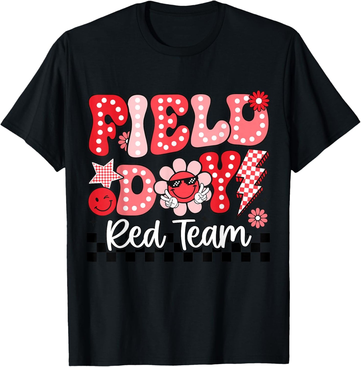 Field Day Red Team Funny for Teacher Kids Field Day Games T-Shirt - T-Shirt | Black