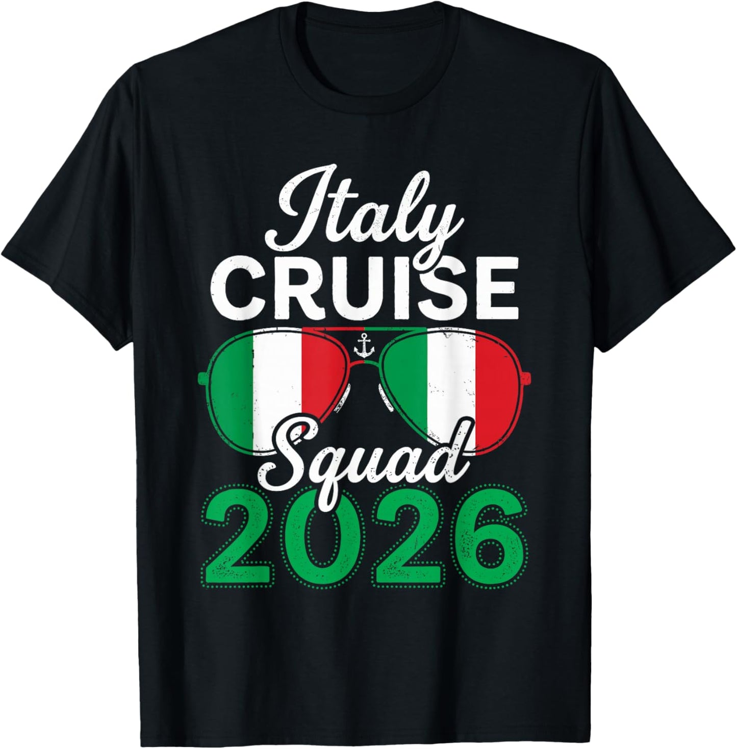 Italy Cruise Squad 2026 T-Shirt - T-Shirt | Black