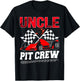 Uncle Pit Crew Racing Family Race Car Birthday Boy T-Shirt - T-Shirt | Black