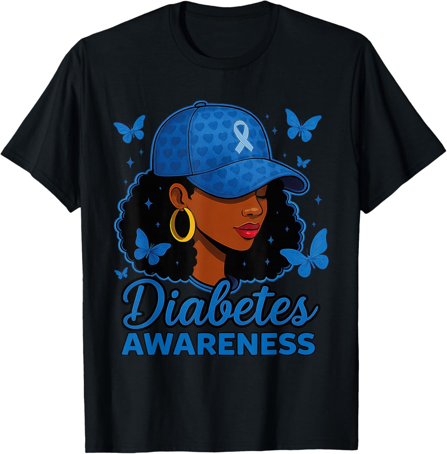 Diabetes Awareness Month Black Women T-Shirt - T-Shirt | Black