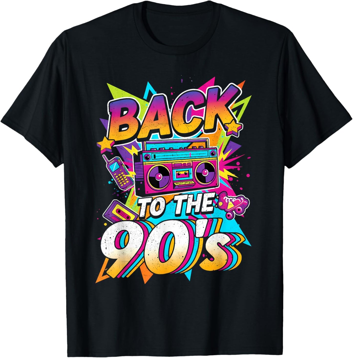 90s Party Outfit and Theme Party Costume T-Shirt - T-Shirt | Black