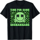 Shamrock Smile Face St Patricks Time for Some Shenanigans T-Shirt - T-Shirt | Black