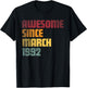 Awesome Since March 1992 34th Birthday - Vintage T-Shirt - T-Shirt | Black