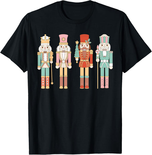 Nutcracker Nuts Xmas Merry Christmas Family Pajamas Holiday T-Shirt - T-Shirt | Black