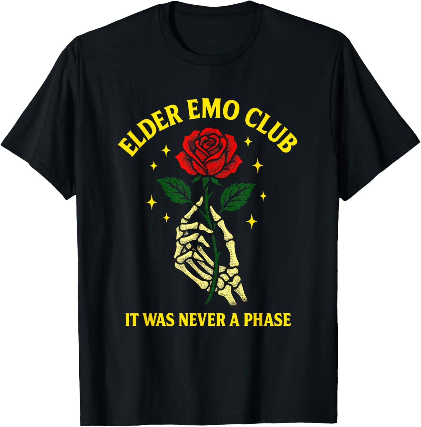 Elder Emo Club - Nostalgic Goth Punk Lovers T-Shirt - T-Shirt | Black