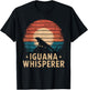 Iguana Whisperer Retro Vintage Iguana Lover T-Shirt - T-Shirt | Black